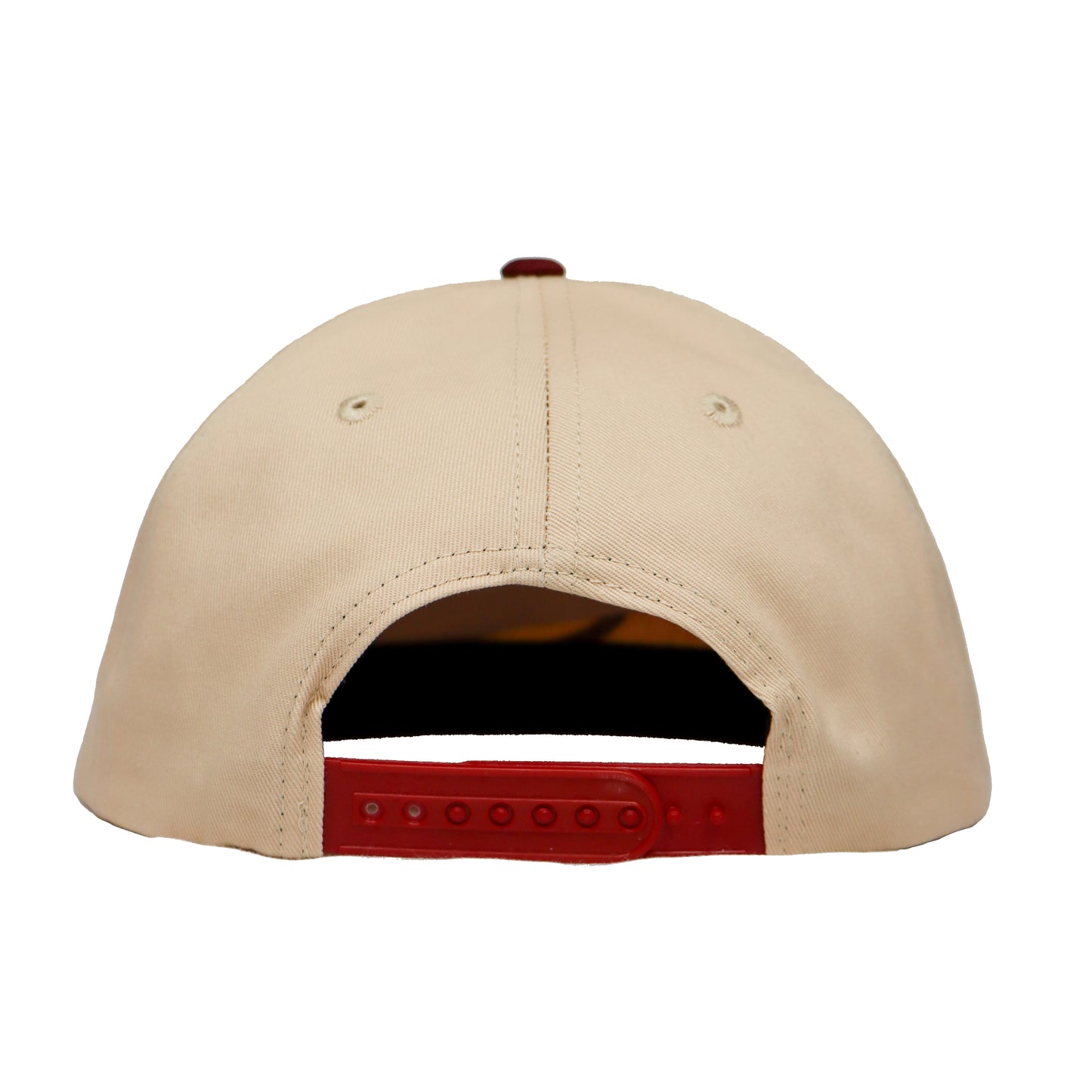 Creme & Maroon Embroidered Snapback